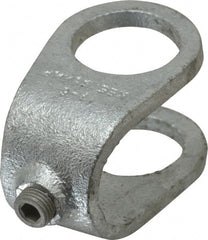 Kee - 1" Pipe, Clamp-On Crossover, Malleable Iron Cross Pipe Rail Fitting - Galvanized Finish - Exact Tooling