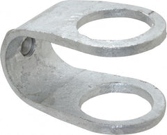 Kee - 1-1/4" Pipe, Clamp-On Crossover, Malleable Iron Cross Pipe Rail Fitting - Galvanized Finish - Exact Tooling
