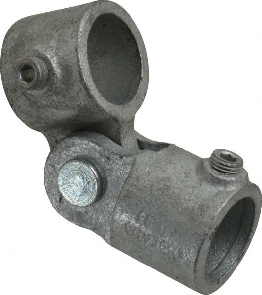 Kee - 1" Pipe, Malleable Iron Swivel Socket Pipe Rail Fitting - Galvanized Finish - Exact Tooling