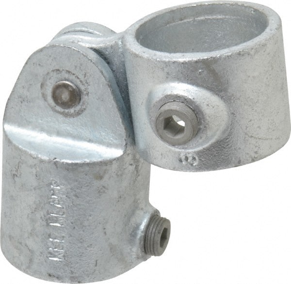 Kee - 1-1/2" Pipe, Malleable Iron Swivel Socket Pipe Rail Fitting - Galvanized Finish - Exact Tooling