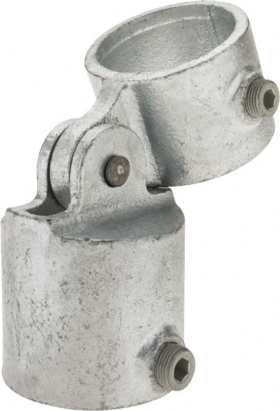 Kee - 2" Pipe, Malleable Iron Swivel Socket Pipe Rail Fitting - Galvanized Finish - Exact Tooling