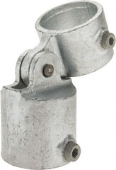 Kee - 2" Pipe, Malleable Iron Swivel Socket Pipe Rail Fitting - Galvanized Finish - Exact Tooling