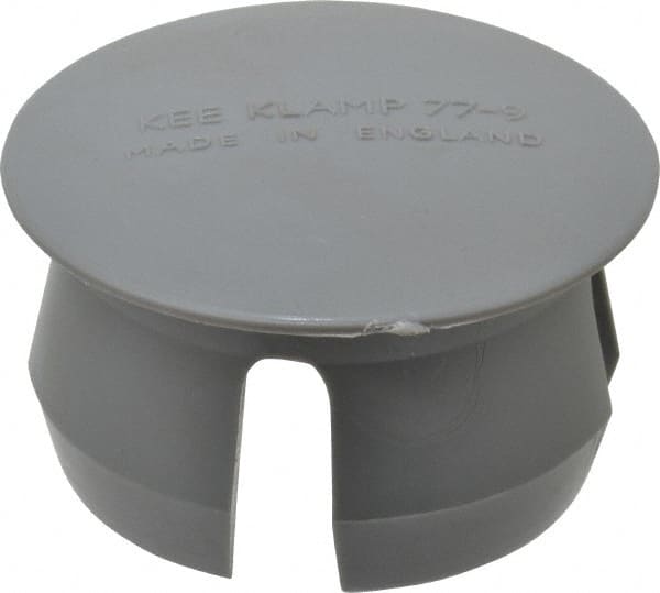 Kee - 2" Pipe, Plastic Plug Pipe Rail Fitting - Gray - Exact Tooling