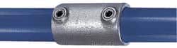 Kee - 3/4" Pipe, Malleable Iron Straight Coupling Pipe Rail Fitting - Galvanized Finish - Exact Tooling