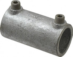 Kee - 1" Pipe, Malleable Iron Straight Coupling Pipe Rail Fitting - Galvanized Finish - Exact Tooling