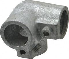 Kee - 3/4" Pipe, Side Outlet Elbow, Malleable Iron Elbow Pipe Rail Fitting - Galvanized Finish - Exact Tooling