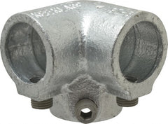Kee - 1" Pipe, Side Outlet Elbow, Malleable Iron Elbow Pipe Rail Fitting - Galvanized Finish - Exact Tooling