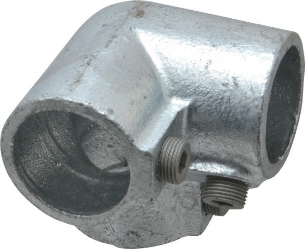 Kee - 1-1/4" Pipe, Side Outlet Elbow, Malleable Iron Elbow Pipe Rail Fitting - Galvanized Finish - Exact Tooling
