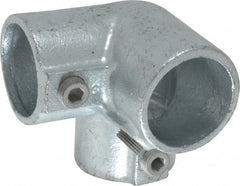 Kee - 1-1/2" Pipe, Side Outlet Elbow, Malleable Iron Elbow Pipe Rail Fitting - Galvanized Finish - Exact Tooling
