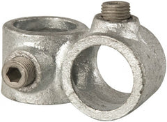 Kee - 3/4" Pipe, Crossover, Malleable Iron Cross Pipe Rail Fitting - Galvanized Finish - Exact Tooling