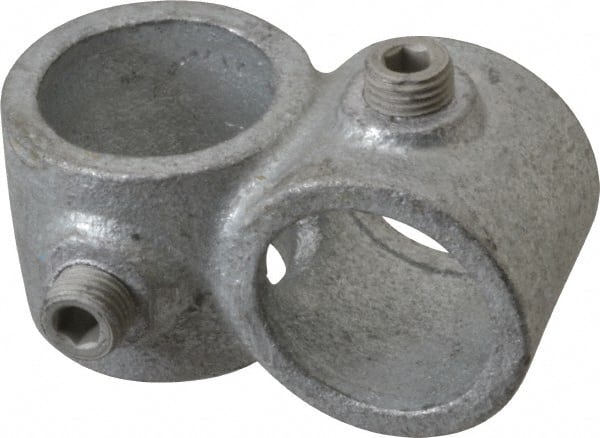 Kee - 1" Pipe, Crossover, Malleable Iron Cross Pipe Rail Fitting - Galvanized Finish - Exact Tooling
