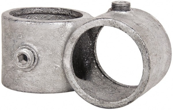 Kee - 2" Pipe, Crossover, Malleable Iron Cross Pipe Rail Fitting - Galvanized Finish - Exact Tooling