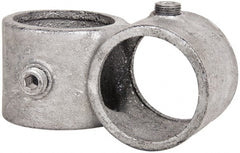 Kee - 2" Pipe, Crossover, Malleable Iron Cross Pipe Rail Fitting - Galvanized Finish - Exact Tooling