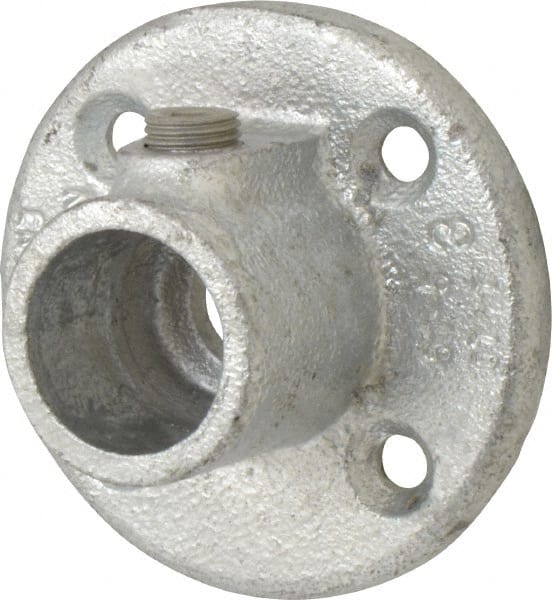 Kee - 3/4" Pipe, Medium Flange, Malleable Iron Flange Pipe Rail Fitting - Galvanized Finish - Exact Tooling