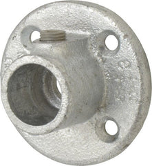 Kee - 3/4" Pipe, Medium Flange, Malleable Iron Flange Pipe Rail Fitting - Galvanized Finish - Exact Tooling