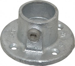 Kee - 1-1/4" Pipe, Medium Flange, Malleable Iron Flange Pipe Rail Fitting - Galvanized Finish - Exact Tooling