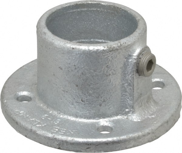 Kee - 2" Pipe, Medium Flange, Malleable Iron Flange Pipe Rail Fitting - Galvanized Finish - Exact Tooling