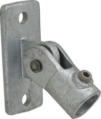 Kee - 3/4" Pipe, Swivel Flange, Malleable Iron Flange Pipe Rail Fitting - Galvanized Finish - Exact Tooling