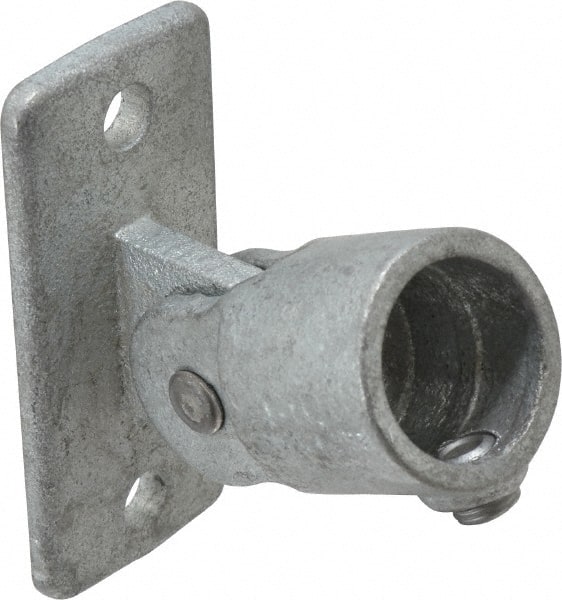 Kee - 1" Pipe, Swivel Flange, Malleable Iron Flange Pipe Rail Fitting - Galvanized Finish - Exact Tooling