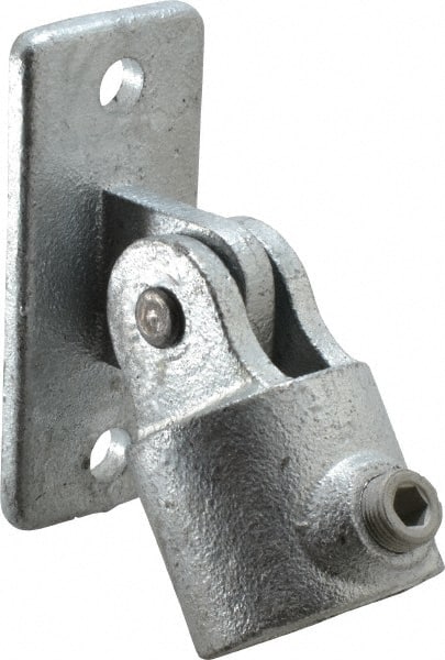 Kee - 1-1/4" Pipe, Swivel Flange, Malleable Iron Flange Pipe Rail Fitting - Galvanized Finish - Exact Tooling