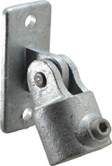 Kee - 1-1/4" Pipe, Swivel Flange, Malleable Iron Flange Pipe Rail Fitting - Galvanized Finish - Exact Tooling