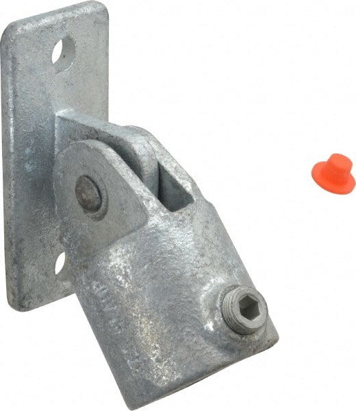 Kee - 1-1/2" Pipe, Swivel Flange, Malleable Iron Flange Pipe Rail Fitting - Galvanized Finish - Exact Tooling