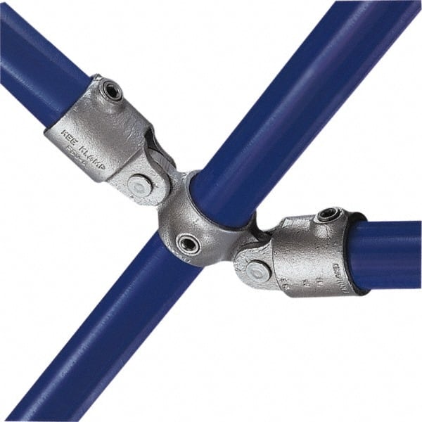 Kee - 3/4" Pipe, Malleable Iron Swivel Socket Pipe Rail Fitting - Galvanized Finish - Exact Tooling