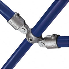 Kee - 3/4" Pipe, Malleable Iron Swivel Socket Pipe Rail Fitting - Galvanized Finish - Exact Tooling