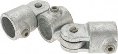Kee - 1" Pipe, Malleable Iron Swivel Socket Pipe Rail Fitting - Galvanized Finish - Exact Tooling