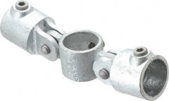 Kee - 1-1/4" Pipe, Malleable Iron Swivel Socket Pipe Rail Fitting - Galvanized Finish - Exact Tooling