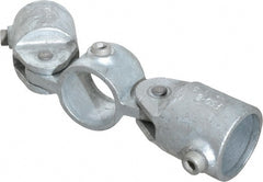 Kee - 1-1/2" Pipe, Malleable Iron Swivel Socket Pipe Rail Fitting - Galvanized Finish - Exact Tooling