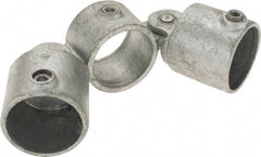 Kee - 2" Pipe, Malleable Iron Swivel Socket Pipe Rail Fitting - Galvanized Finish - Exact Tooling