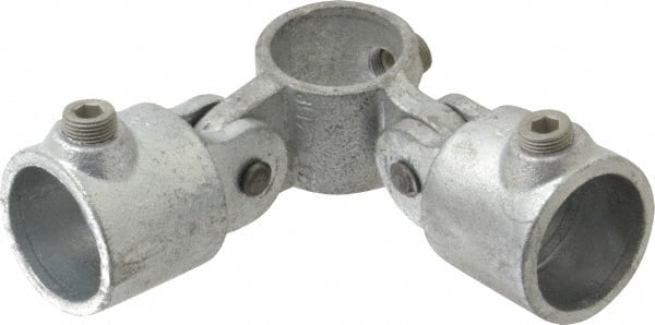 Kee - 1-1/4" Pipe, Malleable Iron Swivel Socket Pipe Rail Fitting - Galvanized Finish - Exact Tooling
