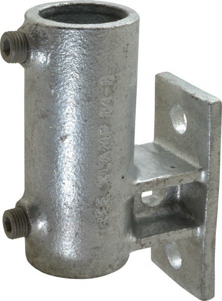 Kee - 1" Pipe, Malleable Iron Rail Base Pipe Rail Fitting - Galvanized Finish - Exact Tooling
