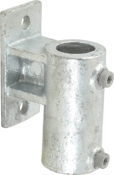 Kee - 1-1/2" Pipe, Malleable Iron Rail Base Pipe Rail Fitting - Galvanized Finish - Exact Tooling