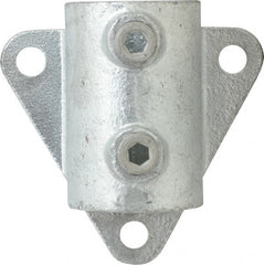 Kee - 1-1/4" Pipe, Wall Mount Flange, Malleable Iron Flange Pipe Rail Fitting - Galvanized Finish - Exact Tooling
