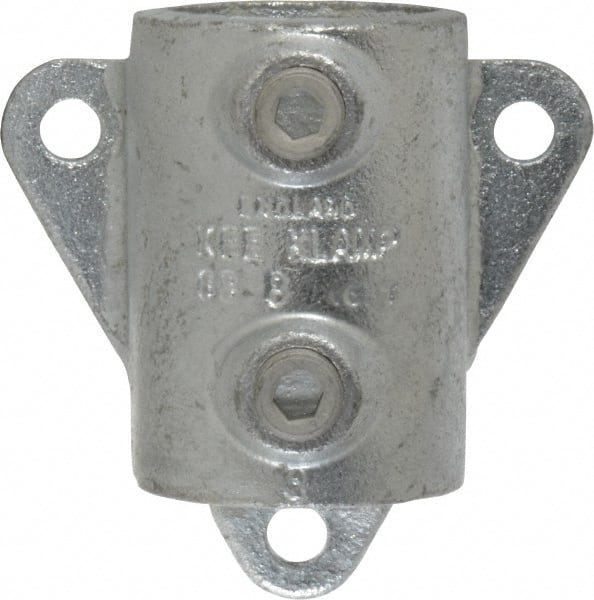 Kee - 1-1/2" Pipe, Wall Mount Flange, Malleable Iron Flange Pipe Rail Fitting - Galvanized Finish - Exact Tooling