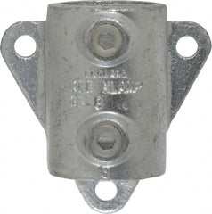 Kee - 1-1/2" Pipe, Wall Mount Flange, Malleable Iron Flange Pipe Rail Fitting - Galvanized Finish - Exact Tooling