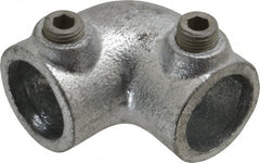 Kee - 3/4" Pipe, 90° Elbow, Malleable Iron Elbow Pipe Rail Fitting - Galvanized Finish - Exact Tooling