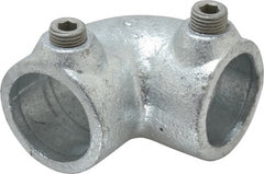 Kee - 1" Pipe, 90° Elbow, Malleable Iron Elbow Pipe Rail Fitting - Galvanized Finish - Exact Tooling