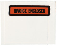 Nifty Products - 1,000 Piece, 5-1/2" Long x 4-1/2" Wide, Envelope - Invoice Enclosed, Clear - Exact Tooling