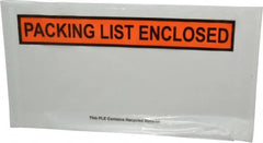 Nifty Products - 1,000 Piece, 10" Long x 5-1/2" Wide, Envelope - Packing List Enclosed, Clear - Exact Tooling