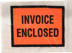 Nifty Products - 1,000 Piece, 5-1/2" Long x 4-1/2" Wide, Envelope - Invoice Enclosed, Orange Full Faced - Exact Tooling