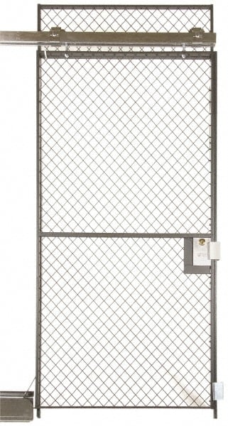 Folding Guard - 5' Wide x 8' High, Sliding Door for Temporary Structures - Woven Wire - Exact Tooling