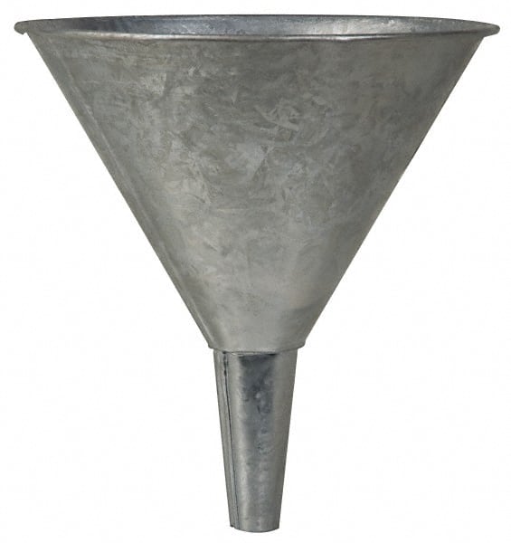 Value Collection - 1 Qt Capacity Steel Funnel - 5-1/2" Mouth OD, Straight Spout - Exact Tooling