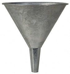 Value Collection - 1 Qt Capacity Steel Funnel - 5-1/2" Mouth OD, Straight Spout - Exact Tooling
