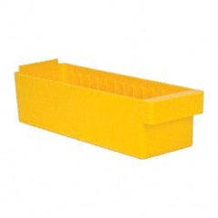 Quantum Storage - 17-5/8" Deep, Yellow High-Impact Polystyrene Drawer Bin - 4-5/8" High x 5-9/16" Wide x 17-5/8" Long - Exact Tooling