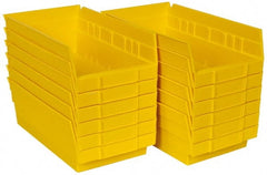 Akro-Mils - 11-5/8" Deep, Yellow Hopper Shelf Bin - 4" High x 6-5/8" Wide x 11-5/8" Long - Exact Tooling
