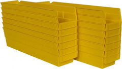 Akro-Mils - 17-7/8" Deep, Yellow Hopper Shelf Bin - 4" High x 4-1/8" Wide x 17-7/8" Long - Exact Tooling
