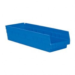 Akro-Mils - 17-7/8" Deep, Blue Hopper Shelf Bin - 4" High x 6-5/8" Wide x 17-7/8" Long - Exact Tooling
